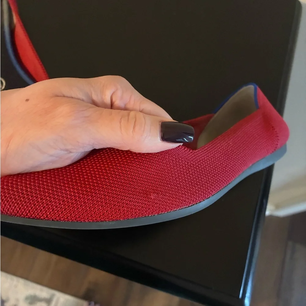 Rothy’s Chili red Women's pointed toe Flats - Picture 2 of 5